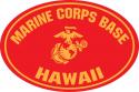 USMC BASE HAWAII OVAL MAGNET