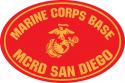 USMC BASE MCRD SAN DIEGO OVAL MAGNET