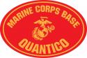 USMC BASE QUANTICO OVAL MAGNET