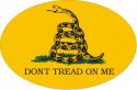 DONT TREAD ON ME OVAL MAGNET