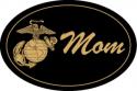 MARINE MOM OVAL MAGNET