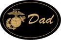 MARINE DAD OVAL MAGNET