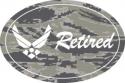 AIRFORCE RETIRED OVAL MAGNET