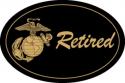 MARINE RETIRED OVAL MAGNET