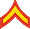 E-2 PFC Private First Class (Gold) Decal