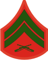 E-4 CPL Corporal (Green)  Decal