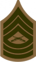 E-8 MSGT Master Sergeant (Khaki)  Decal