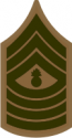 E-9 MGYSGT Master Gunnery Sergeant (Khaki) Decal