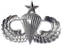 SENIOR PARACHUTIST METAL AUTO EMBLEM
