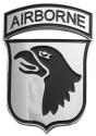 101ST AIRBORNE METAL CHROME PLATED EMBLEM