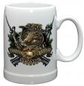 MARINE DEVIL DOG FIRST IN LAST OUT STONEWARE MUG 