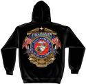 USMC BADGE OF HONOR HOODED SWEATSHIRT