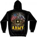 DOUBLE FLAG US ARMY HOODED SWEATSHIRT