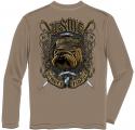 USMC BULL DOG CROSSED SWORDS LONG SLEEVE T-SHIRT