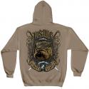 USMC BULL DOG CROSSED SWORDS HOODED SWEATSHIRT