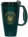 Army Crest 16 oz Travel Mug with Black Lid