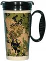USMC CAMO MUG With EGA 16 oz Travel Mug with Black Lid