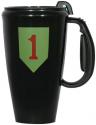 1st Infantry Division 16 oz Travel Mug with Black Lid