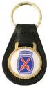 Army 10th Mountain Division Leather Key Fob