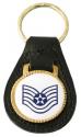 USAF E-6 Tech Sgt Leather Key Fob