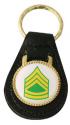 Army E-7 Sgt 1st Class Leather Key Fob