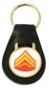 USMC E-4 Corporal Leather Key Fob