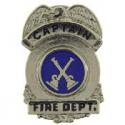 Fire Captain Shield Badge Pin