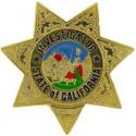 Investigator, CA Police Badge Pin