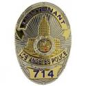 Los Angeles Lieutenant, CA Police Badge Pin