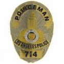 Los Angeles Policeman,CA Police Badge Pin