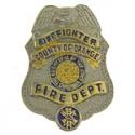 Orange Co. Fire Department Badge Pin