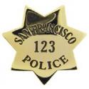 San Francisco, CA Police Badge Pin 123