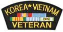 Korea Vietnam War Veteran with Ribbon Cap Emblem