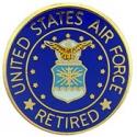 Air Force Retired Logo Pin