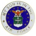 My Son in the Air Force Logo Pin