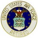 Air Force Retired Logo Pin