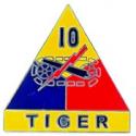 10th Armored Division Pin