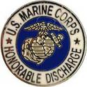 USMC Honorable Discharged Pin  