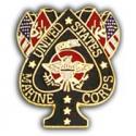 Marine Spade & Flags Pin Marine Spade & Flags Pin
