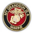 My Grandson Is A Marine Pin