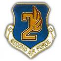 2nd Air Force Pin