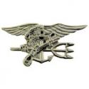 Large Navy SEAL Trident Pin (Silver)