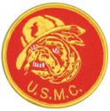 USMC with Bulldog Round Patch 