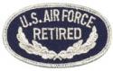 US Air Force Retired with Laurel Oval Patch