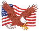 USA Flag with Eagle Die Cut Patch 