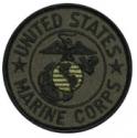 United States Marine Corps with Eagle Globe and Anchor Olive Drab Patch