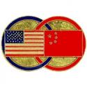 USA and USSR Flag Pin