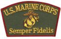 US Marine Semper Fidelis with EGA OD Burgundy and Gold Cap Emblem Patch US Marine Semper Fidelis with EGA OD Burgundy and Gold Cap Emblem Patch