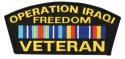 Operation Iraqi Freedom Veteran with Ribbon Cap Emblem