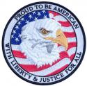 Proud To Be American with Eagle and USA Flag Patch 